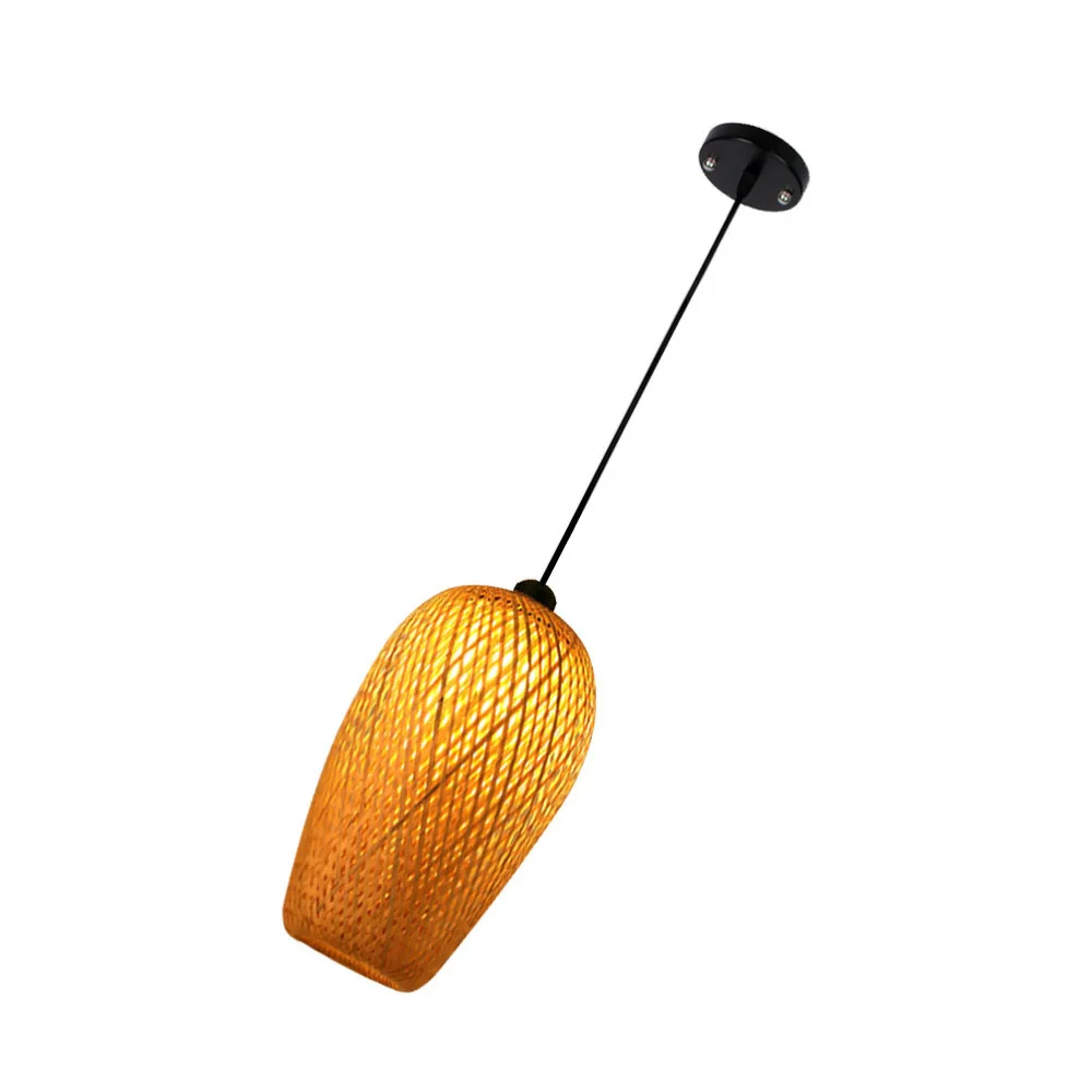 

1Pc Bamboo Woven Ceiling Lamp Household Zen Style Light Hanging Lamp Adornment