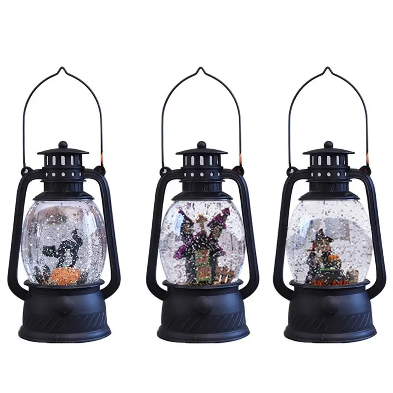 

Lighted Water Lantern Halloween Snow Globe with Continuous Swirling Glitter W0YF