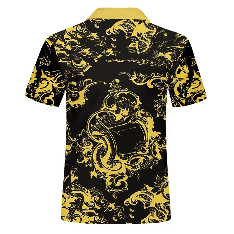 Мужская рубашка-поло с коротким рукавом 3D-принтом | одежда