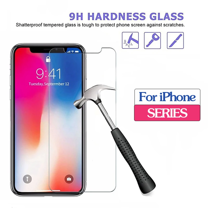 

Protective Glass For iPhone 11Pro X XR XS Max Glass Smartphone Screen Protector For Apple 12 Pro Max iphone11 SE20 Tempered Film