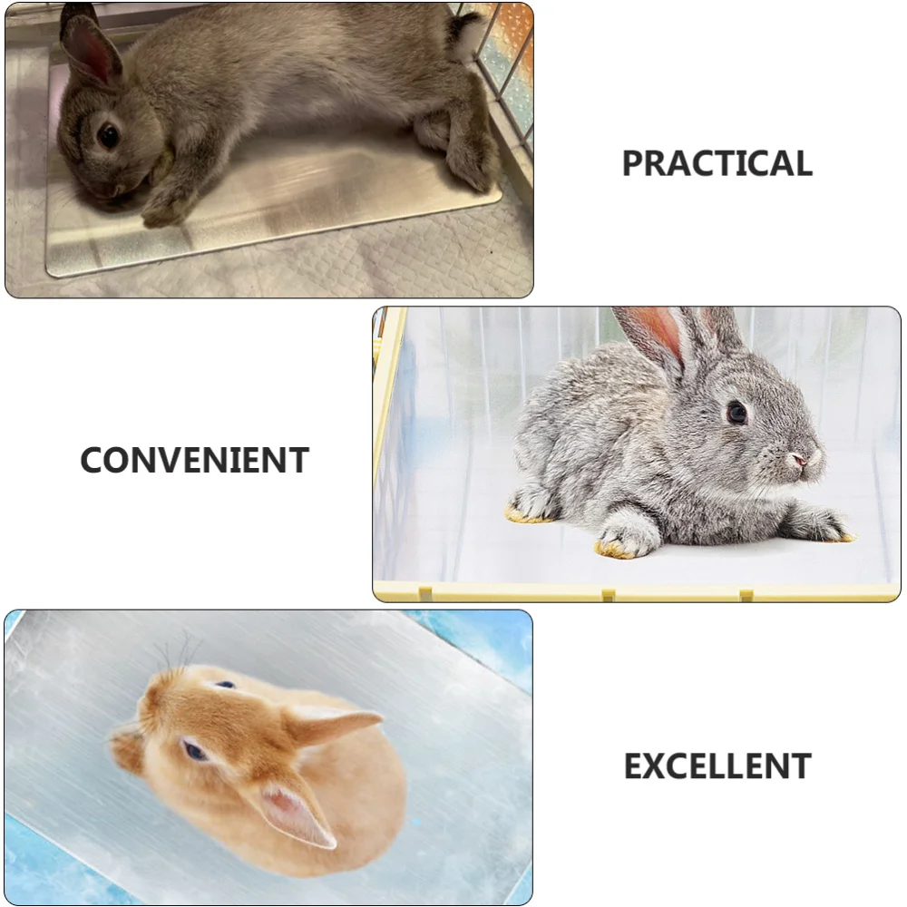 

1Pc Pet Cool Pad Summer Rabbit Cooling Board Pet Heat Dissipation Pad (Silver)