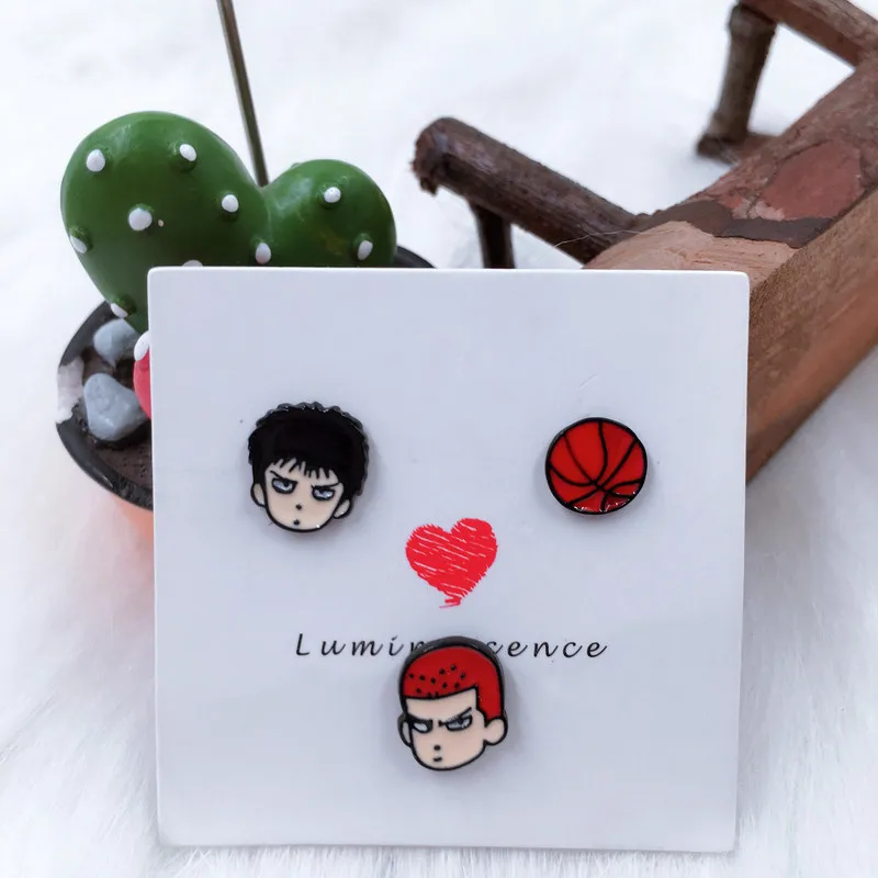 Женские сережки гвоздики EUPNHY 3 шт. пусеты из мультфильма гипоаллергенные