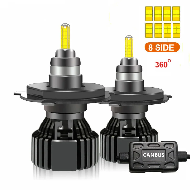 

2PCS 26000LM 100W H4 H11 LED 360 Canbus 9012 HIR2 H7 H1 H3 H8 D1S D2S D3S HB3 9005 HB4 9006 Led Car Headlight 6000K Fog Lamp 12V