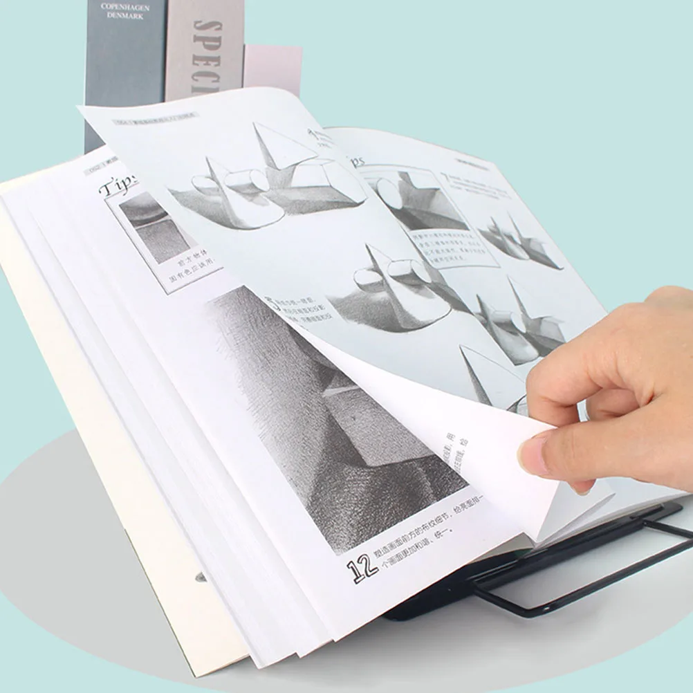 

2Pcs Adjustable Metal Reading Racks Foldable Eye Protection Reading Stands Multi-functional Bookshelves Home Office Supplies