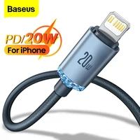 Кабель Baseus USB C для iPhone 13 Pro Max Тип C PD 20 Вт, быстрая зарядка для iPhone 12 Xs Max X XR iPad, кабель для передачи данных, провод, шнур