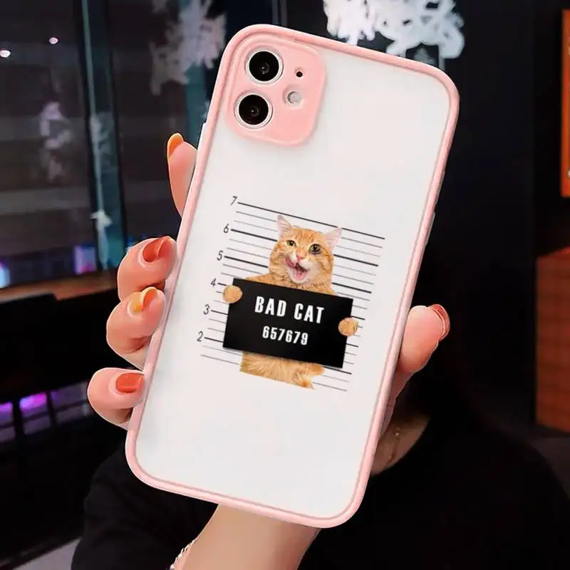 

Cute cat paw cartoon Phone Case matte transparent For iphone 7 8 11 12 plus mini x xs xr pro max cover