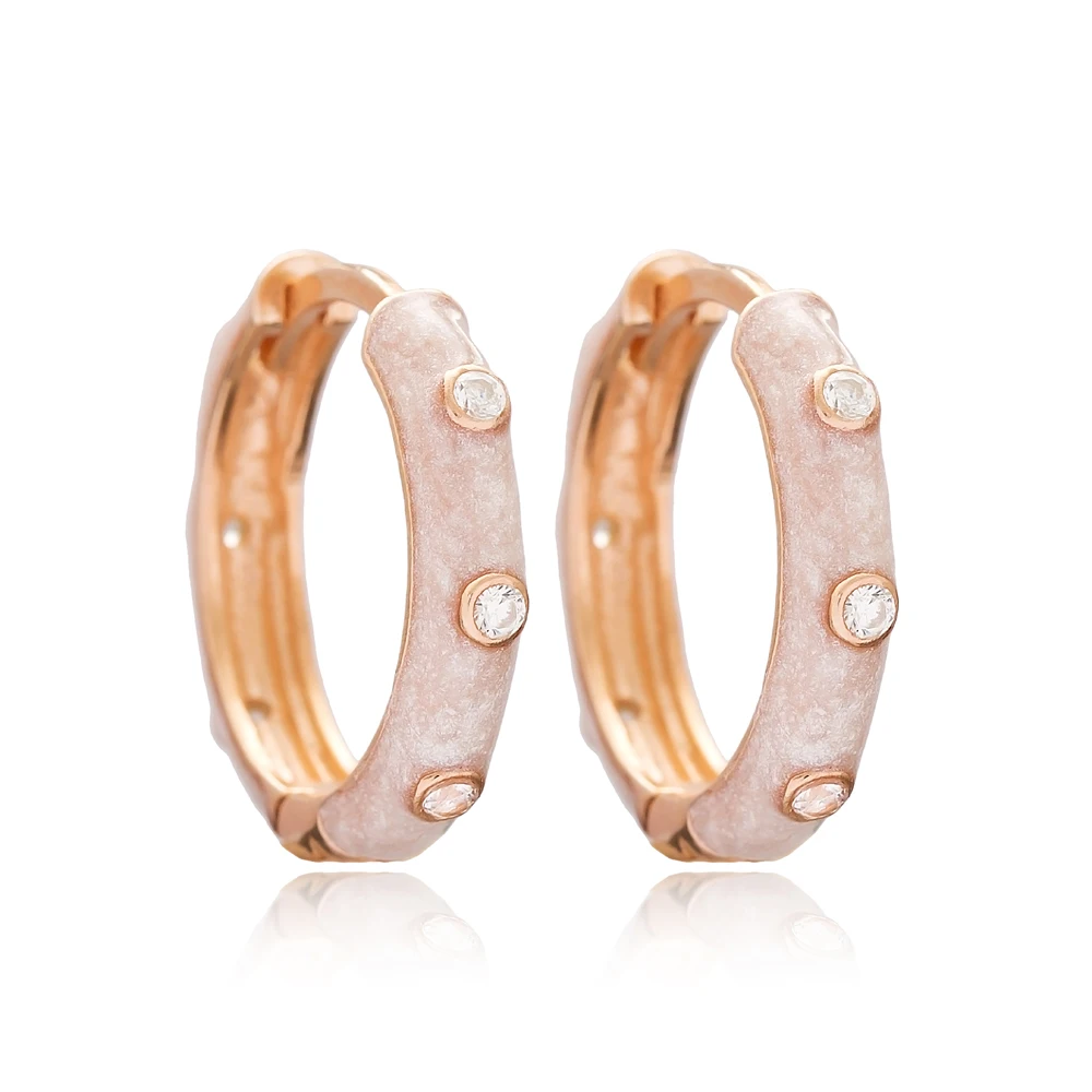 

Silver Enamel Hoop Earring Three Zircon Stone And Enamel Hoop Earrings Huggie Hoop Earring In Turkey Jewelry