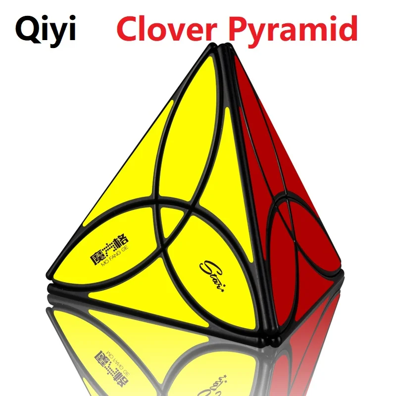 

Newest QiYi MoFangGe Clover Pyramid Magic Cube 3 Leaf Tetrahedron Cubo Magico 4 Colors Puzzle Toys Gift For Kids Children Gifts