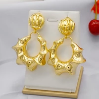 trendy geometric drop gold color earrings wedding accessories earrings copper earrings for women stylish geometric earings