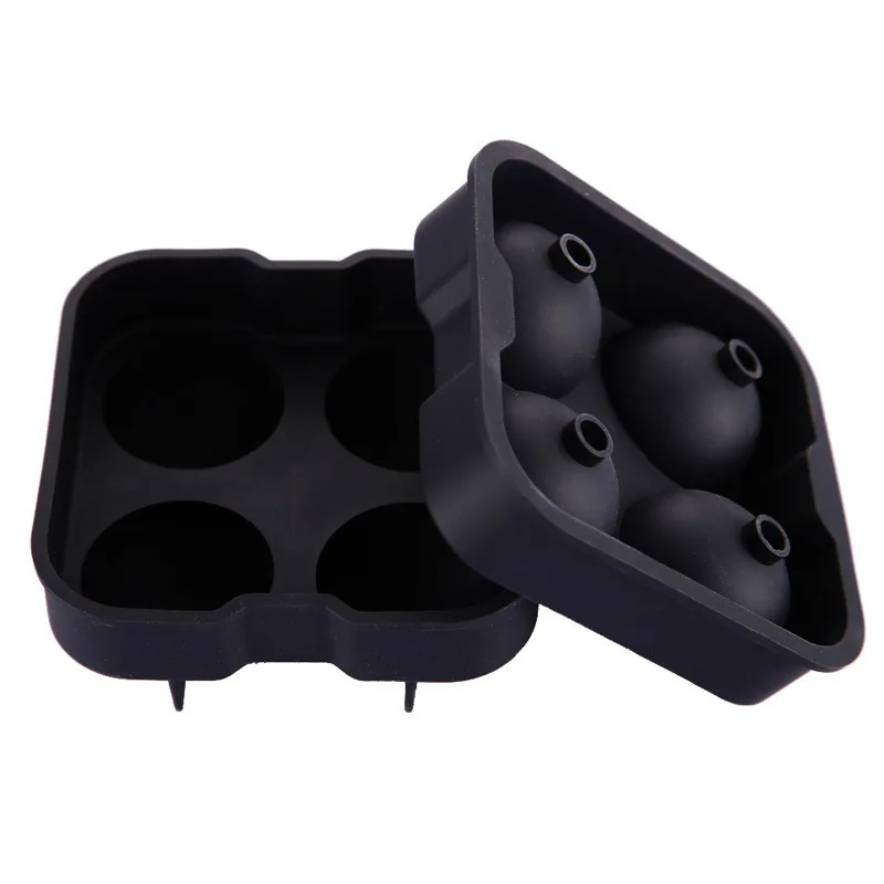 

4 Hold Silicone Mold DIY Iced Drinks Ice Hockey Ice Cube Tray Popsicle Mold Ice ware Ice Cream Mould Silicone Globular For Beer