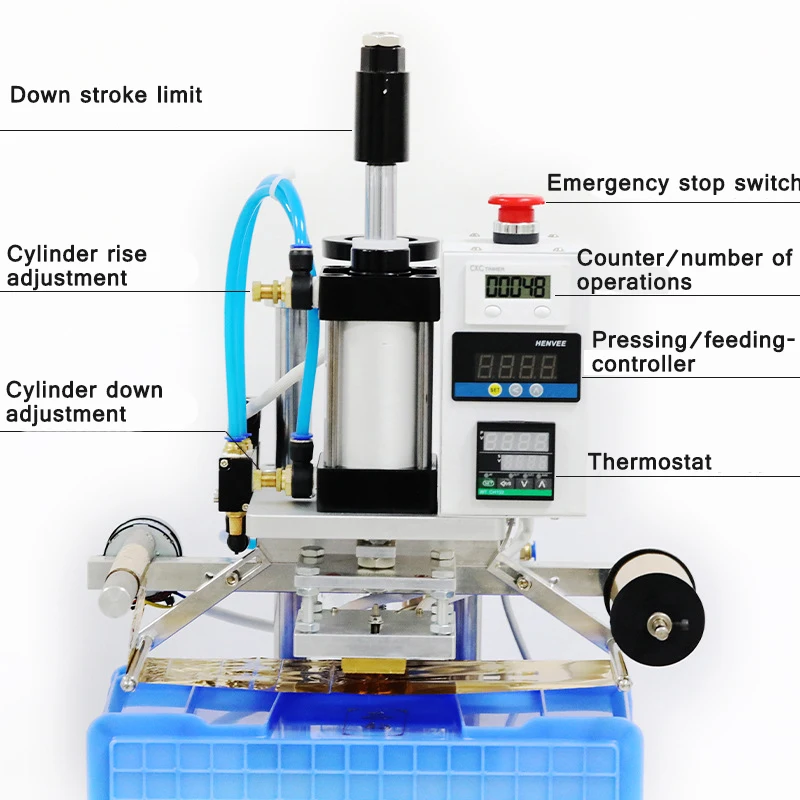 Небольшая пневматическая машина для горячего тиснения пластиковая коробка