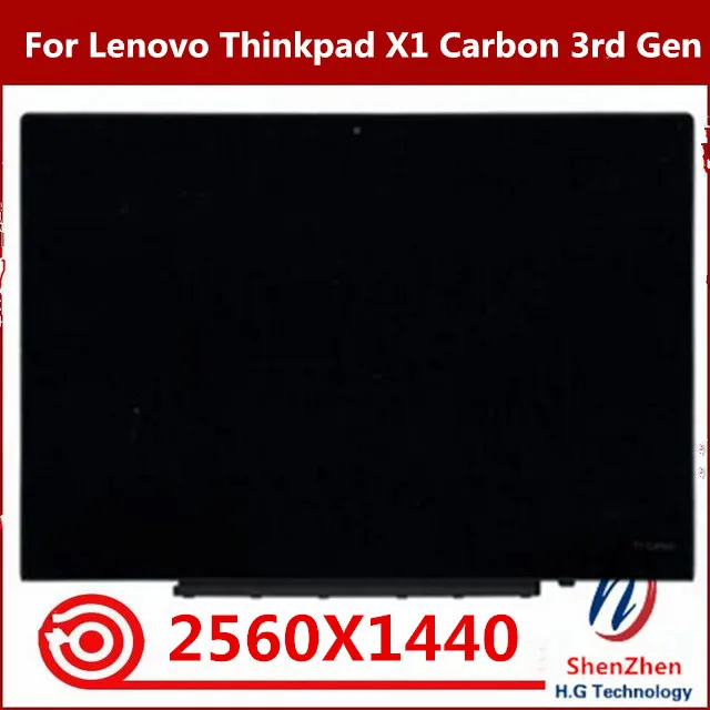 

NEW For Lenovo Thinkpad X1 Carbon 3rd Gen 20BS 20BT 14" 2560*1440 LCD Touch Screen Replacement Assembly 00HN829 00NY405 00NY424