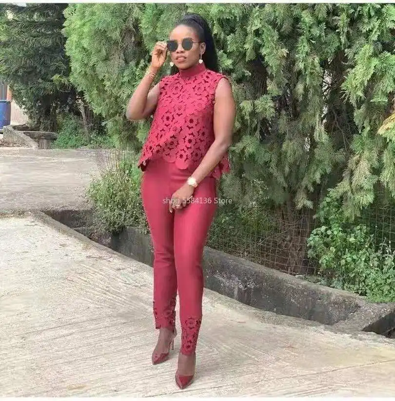 Комплект одежды в африканском стиле из 2 предметов топы и брюки африканские