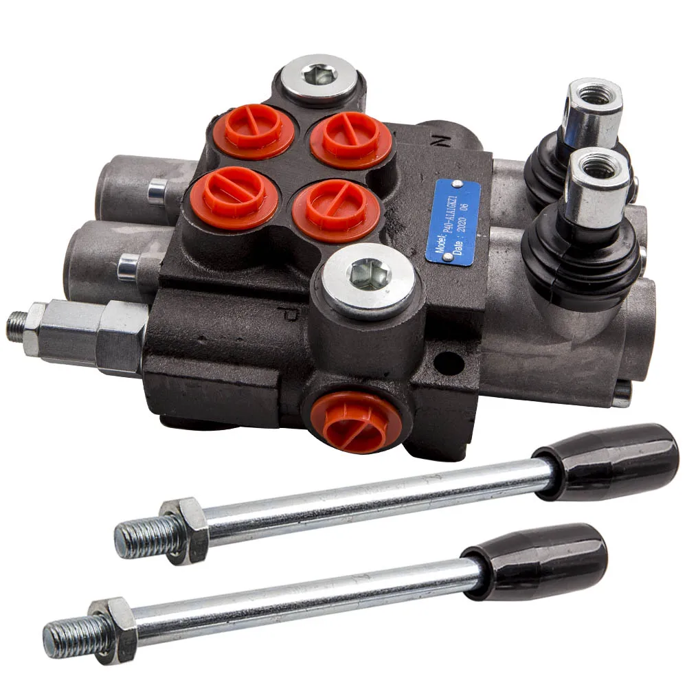 

2 катушки гидравлический клапан управления двойного действия 13 GPM 3600 PSI SAE порты Новый