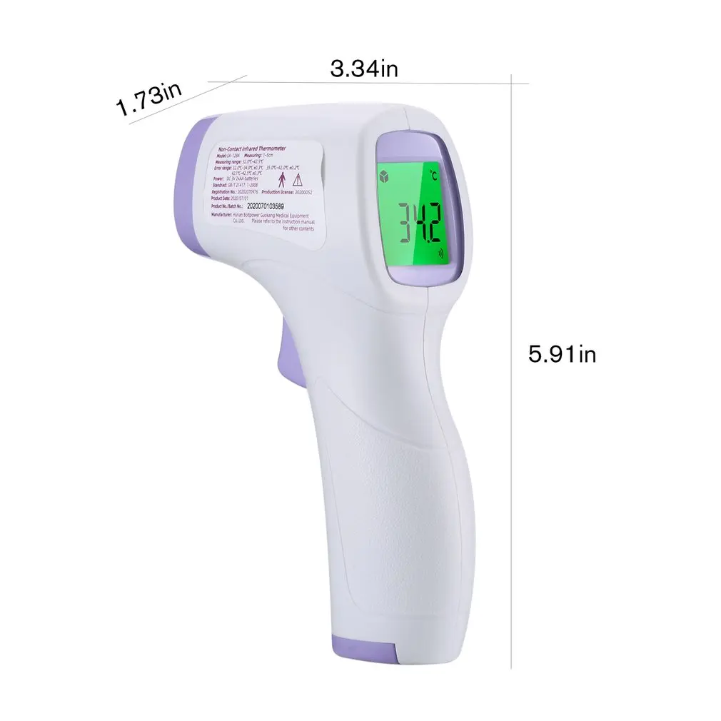 

1pc Non-contact Infrared Thermometer Baby Adult Infrared Temperature Meter Digital Temperature Gun LCD Display Thermometer
