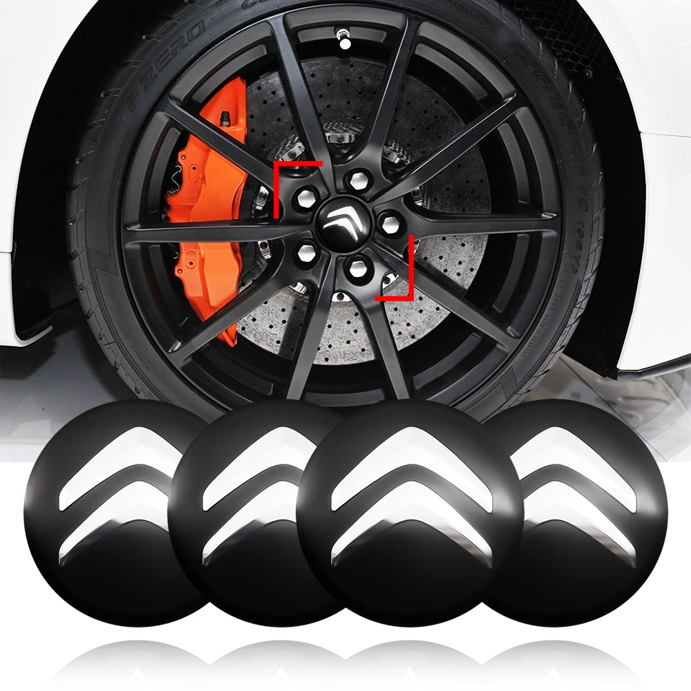 

4PCS Car Tire Wheel Center Hubcaps Sticker Car Emblem Badge Cover for Citroen C4 C1 C5 C3 C6 C5 C8 DS C-ELYSEE VTS C4l Xantia DS