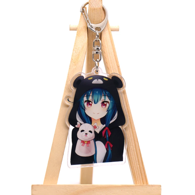 

Japan Anime KUMA KUMA KUMA BEAR! Yuna Cosplay Acrylic Keychain Two-sided Bag Pendant Keyring Decor Xmas Gift 6CM
