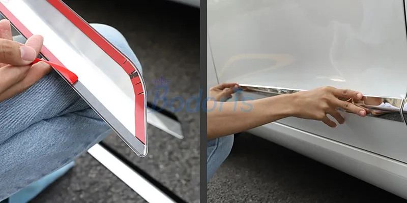 Для Tesla модель 3 корпус боковая дверь литье отделка гарнир бампер защитные наборы хромированные аксессуары для стайлинга автомобилей