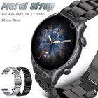 Металлический ремешок для Amazfit GTR 3 GTR3 Pro GTS3 GTS 2 2E 42 мм 47 мм ремешок для часов без зазора из нержавеющей стали твердый сменный Браслет
