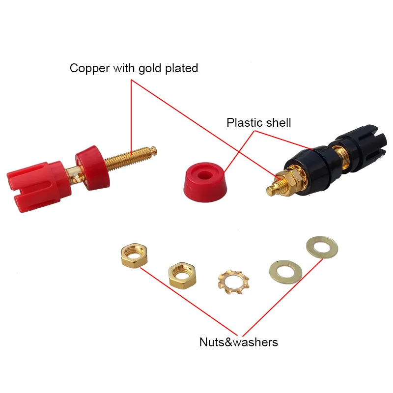 8 шт. 4 мм Позолоченные Hi Fi кабельные разъемы|brass terminal connectors|brass connectorl connector |