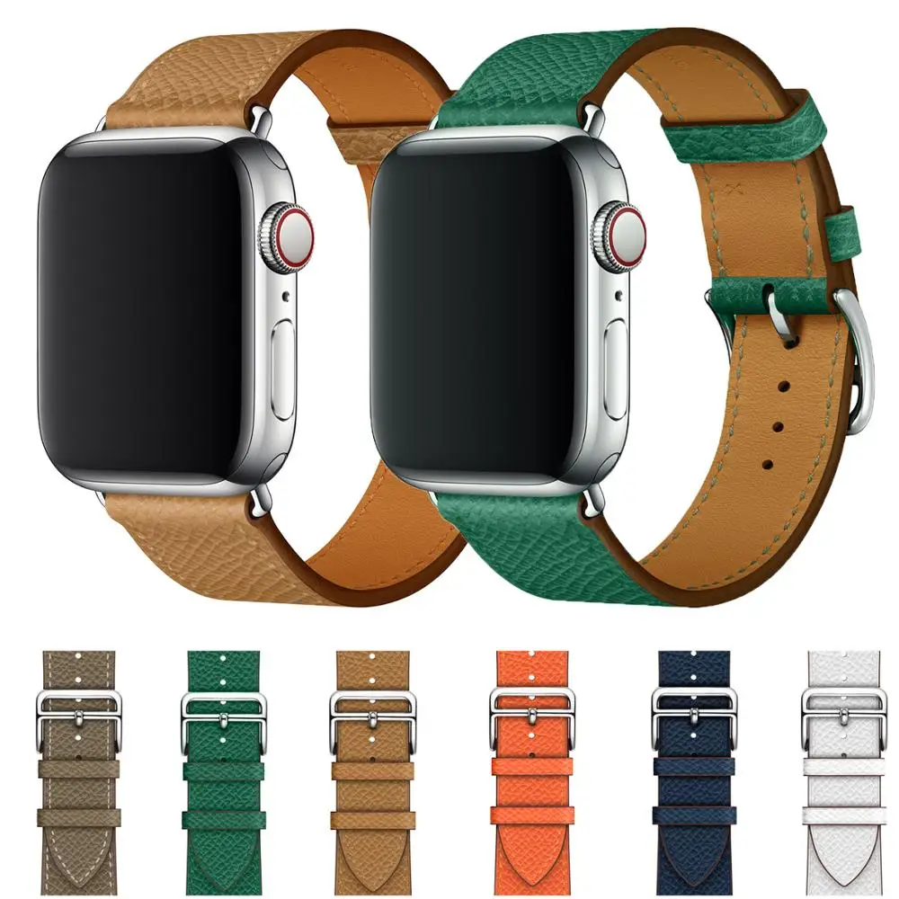 Ремешок сменный из натуральной кожи для iWatch band совместимый с Apple Watch series 6/1/2/342 мм 38