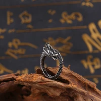 gothic retro exaggerated spirit snake rings for women punk wind snake shaped nightclub ring student trend jewelry gift