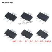 10pcs ic reg lin ams1117 1 2v 1 5v 1 8v 2 5v 3 3v 5v adj sot223 1117 voltage regulator lm1117