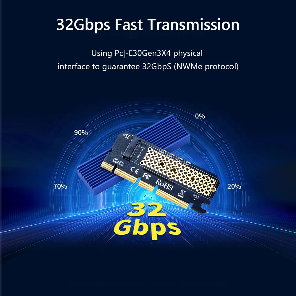 адаптер pci e на m 2 nvme высокоскорост
