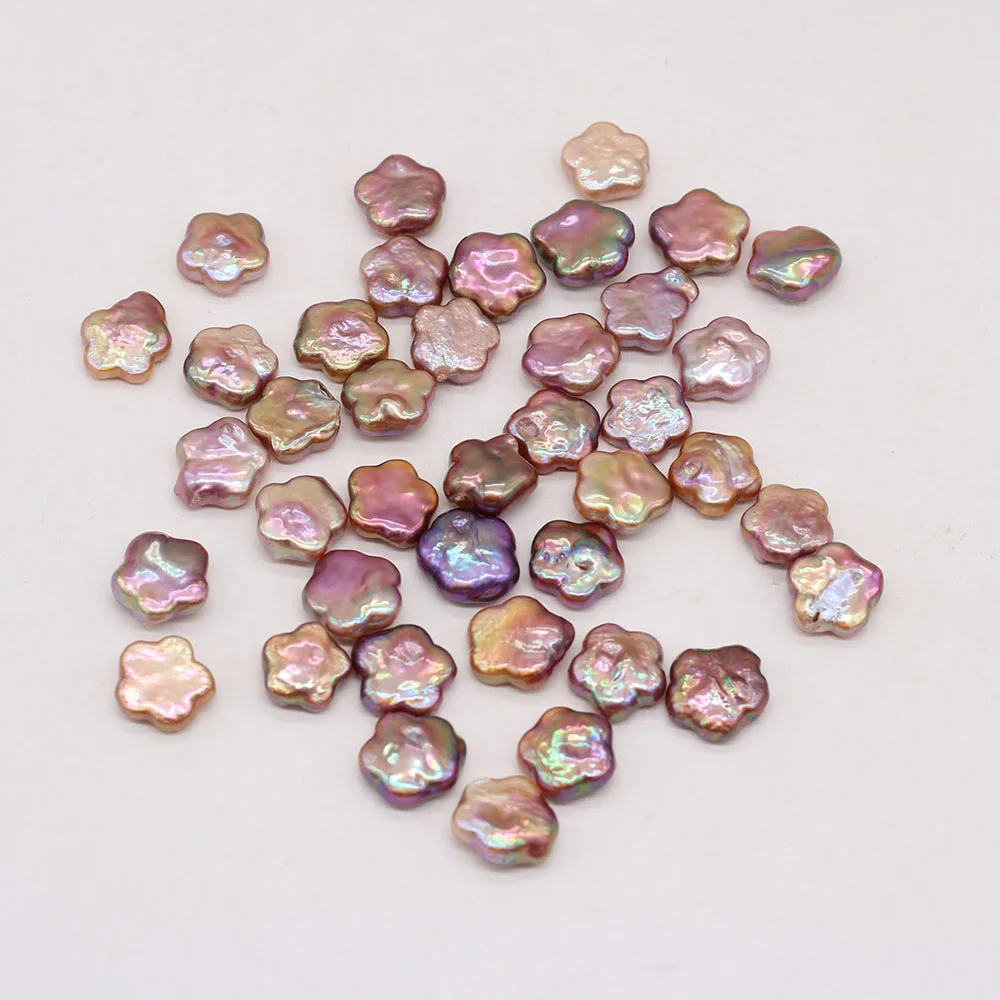 Подвеска из натурального пресноводного жемчуга в форме сливы фиолетовая бусина