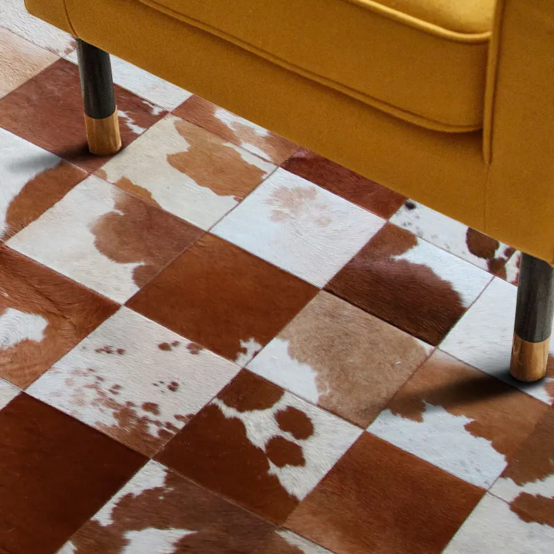 Ковер из воловьей кожи в американском стиле большой размер натуральная коровья