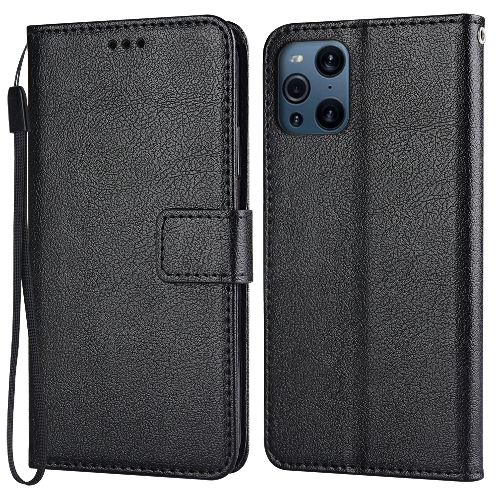 

Кожаный чехол-книжка для OPPO Find X3, Классический чехол-бумажник для телефона OPPO Find X3