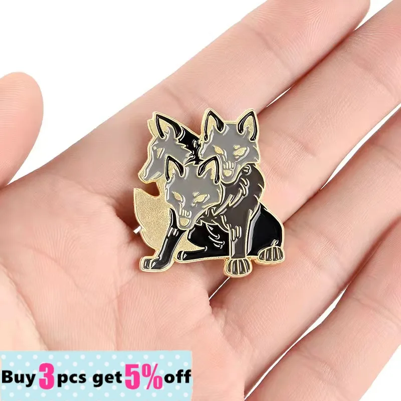 Заказные булавки Cerberus броши в древней греческой мифологии значки металлическая