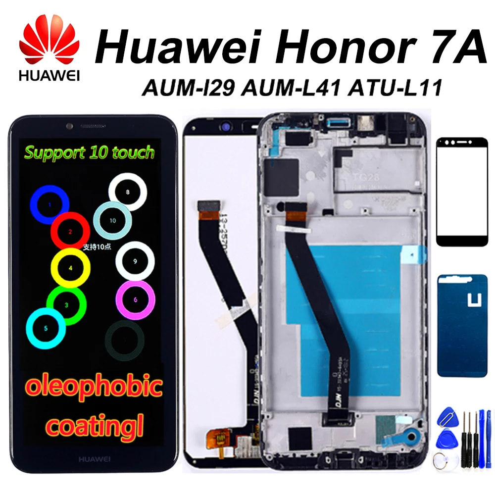 5," ЖК-дисплей huawei Honor 7A, сенсорный экран, дисплей в сборе, рамка huawei Honor 7A, AUM-l29, AUM-L41, ЖК-дисплей ATU-L11