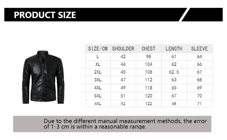 

Jacket Men Autumn Pu Jacket Men's Leather Jackets Leather Coats Thick Motorcycle Leather Biker Fake Leather Jacket PU