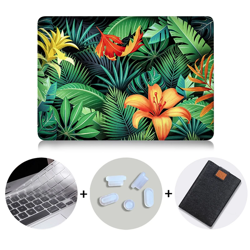 Чехол MTT с принтом тропических растений для Macbook Air Pro retina 11 12 13,3 15,4 дюймов, чехол с сенсорной панелью для mac book Pro 13 15, сумка для ноутбука - Цвет: M007