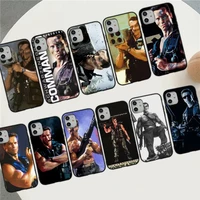 arnold schwarzenegger film commando 1985 poster phone case for iphone 11 12 13 mini pro xs max 8 7 6 6s plus x 5s se 2020 xr