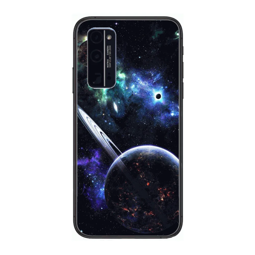 

Planet universe star Phone Case Hull For Huawei Honor 8 9 10 20 30 A S Lite Pro 5g i Black Back Soft Cell Cover Pretty