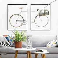 nordic modern minimalist poster black and white wall art home decor bike canvas painting for living room bedroom decor picture