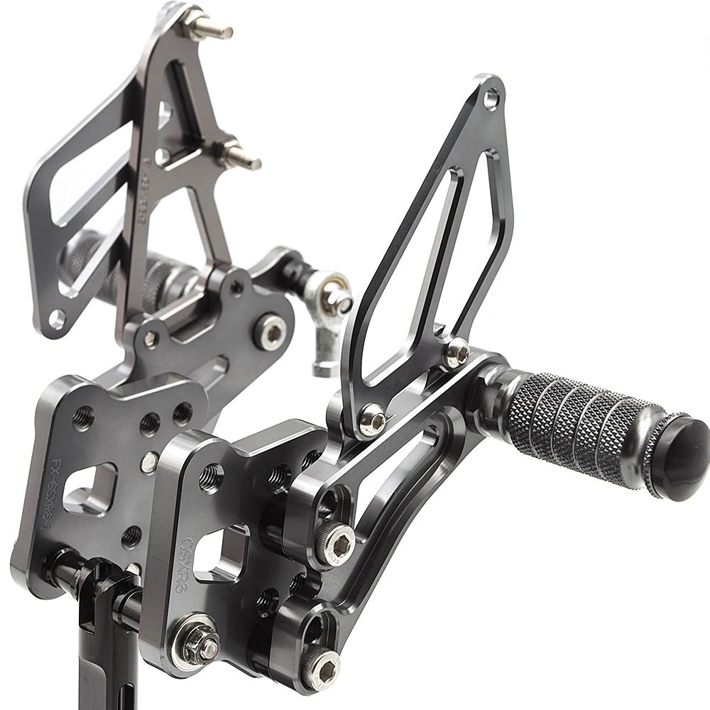 

CNC Aluminum Motorcycle Adjustable Footrest Rearsets Rear Sets Foot Pegs For SUZUKI GSXR600 GSXR750 GSXR 600 2006-2010 FootPegs