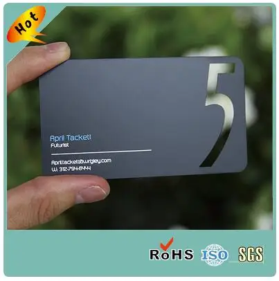 Глянцевая лазерная резка металлическая Фотокарта матовая черная визитная