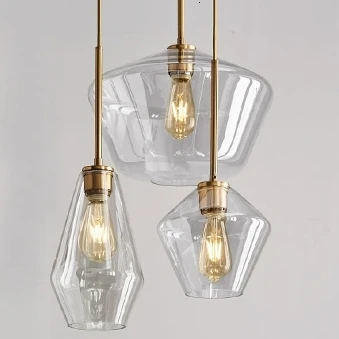 Современные муранского подвеска большой золотой Стекло минималистский