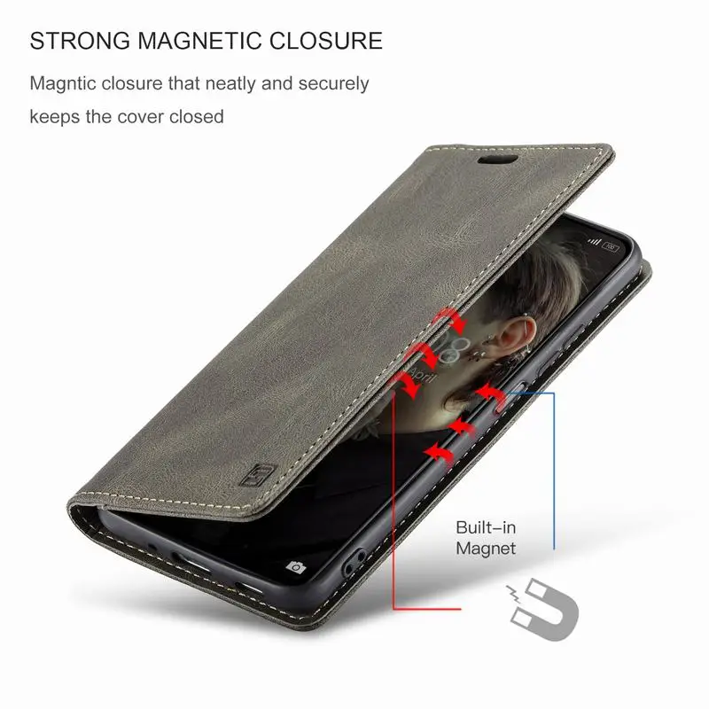 Magnetic Flip Case For Xiaomi Redmi Note 10 Pro Caso Leather Wallet Card Pocket Coque Funda RFID | Мобильные телефоны и