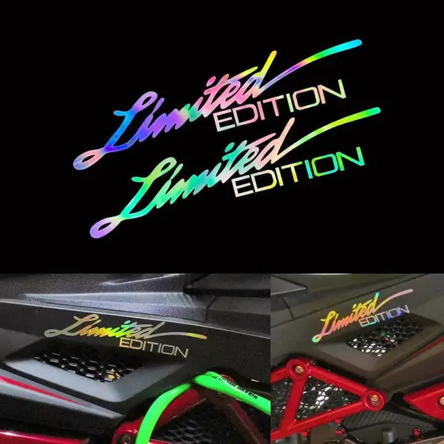 2Pcs Limited Edition Stickers Car Motorcycle Refit Reflective Decals for YAMAHA Honda Suzuki BMW Lada Toyota Chevrolet Hyundai 1