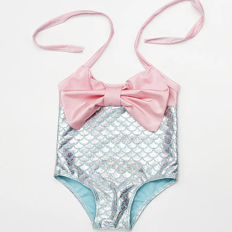 Peachtan Pink knot one piece swimsuit girls kids 2020 Colorful swimwear for Halter beachwear children Bathing suit new | Спорт и