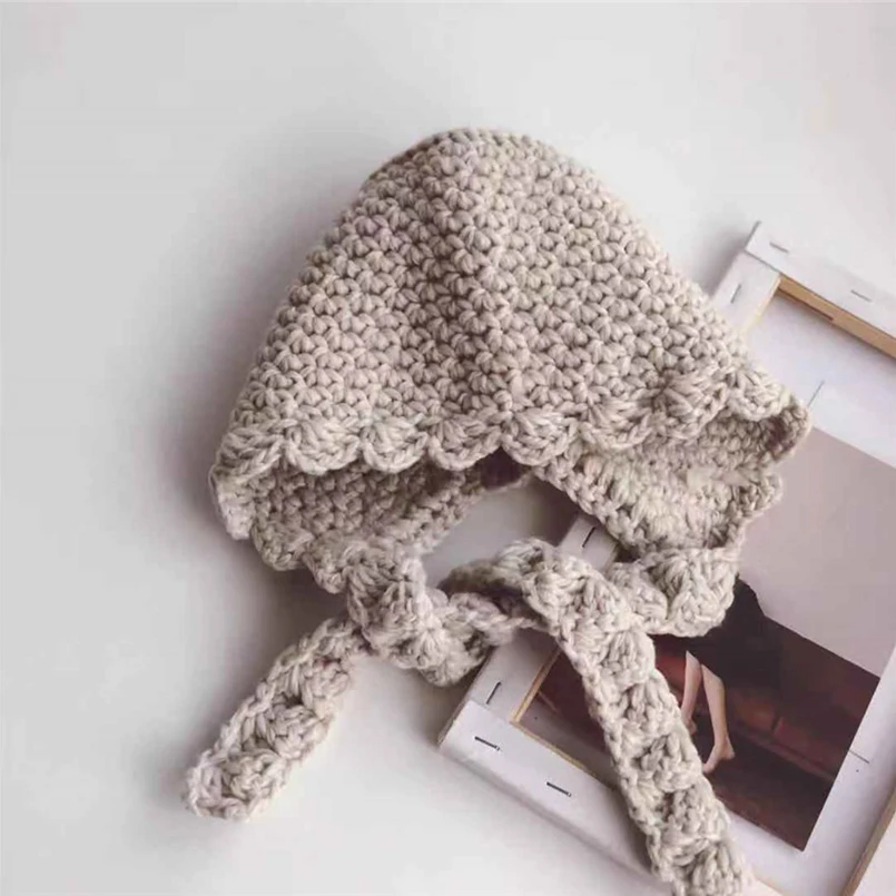 beige 0-3Yrs для новорожденных хлопковые шапочки для детей Трикотажные пшеницы дизайнерская футболка для мальчиков и девочек Шапки детские зимние шапки детский чепчик шапки для детей на осень-зиму; baby muts - Цвет: beige