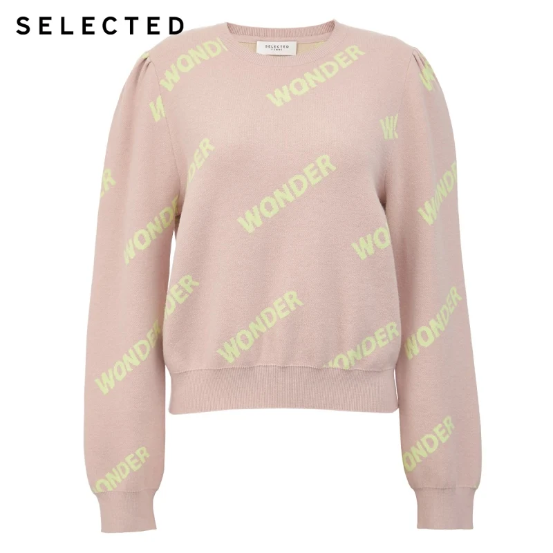 

SELECTED Women's Sweet Style New Pink knit with Round Collar S|420324007
