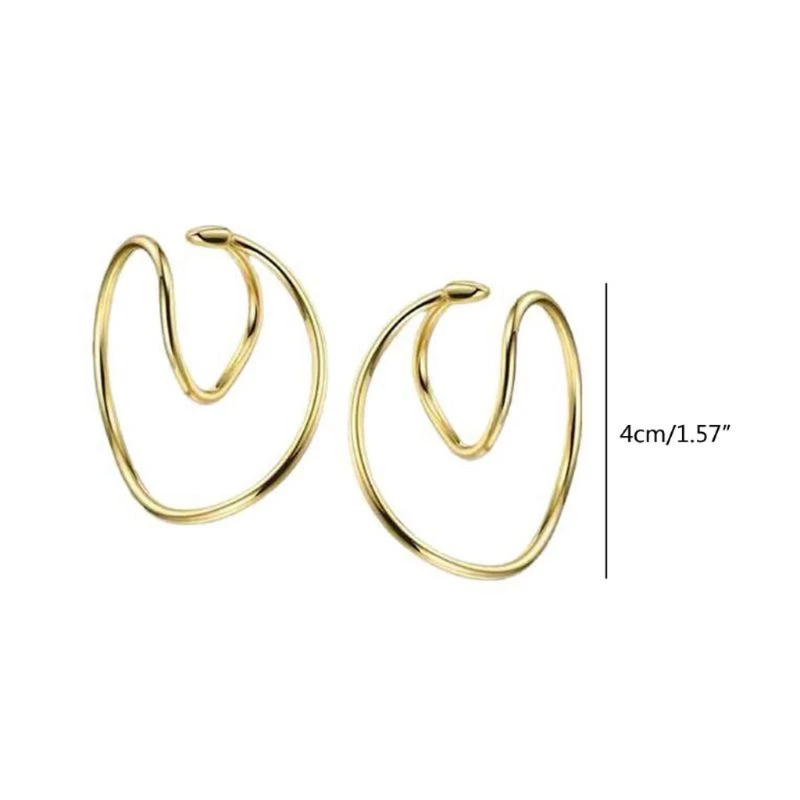 

New Geometric Irregular Twisted Curve Ear Clips Cartilage Earring Cuffs Non Piercing Earrings Women Fashion Jewelry