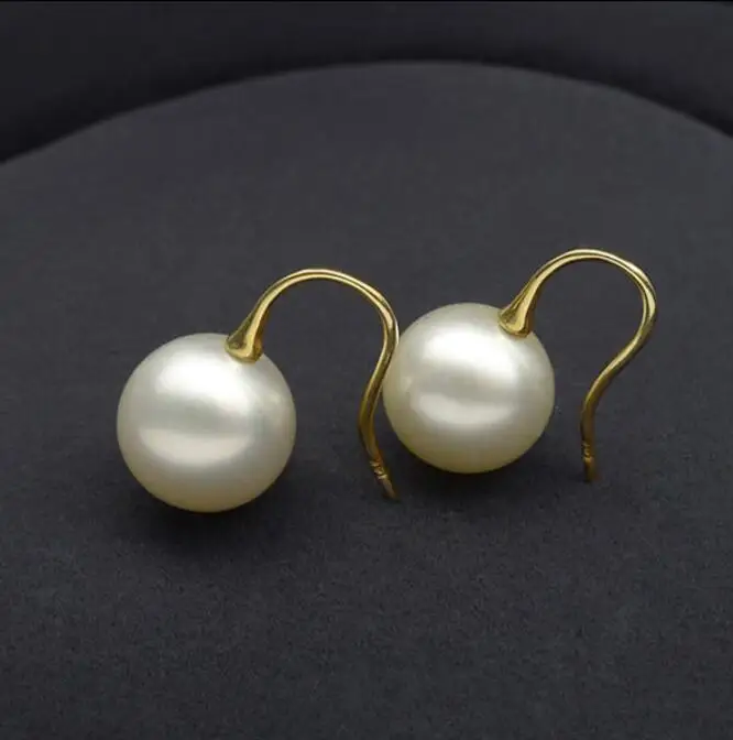 Бесплатная доставка круглые серьги-подвески 12 5 мм с кремом из натурального