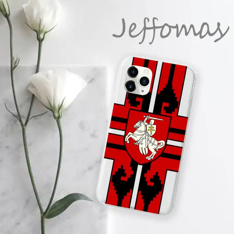 

Republic Belarus National flag Phone Case Transparent for iPhone 11 12 mini pro XS MAX 8 7 6 6S Plus X 5S SE 2020 XR