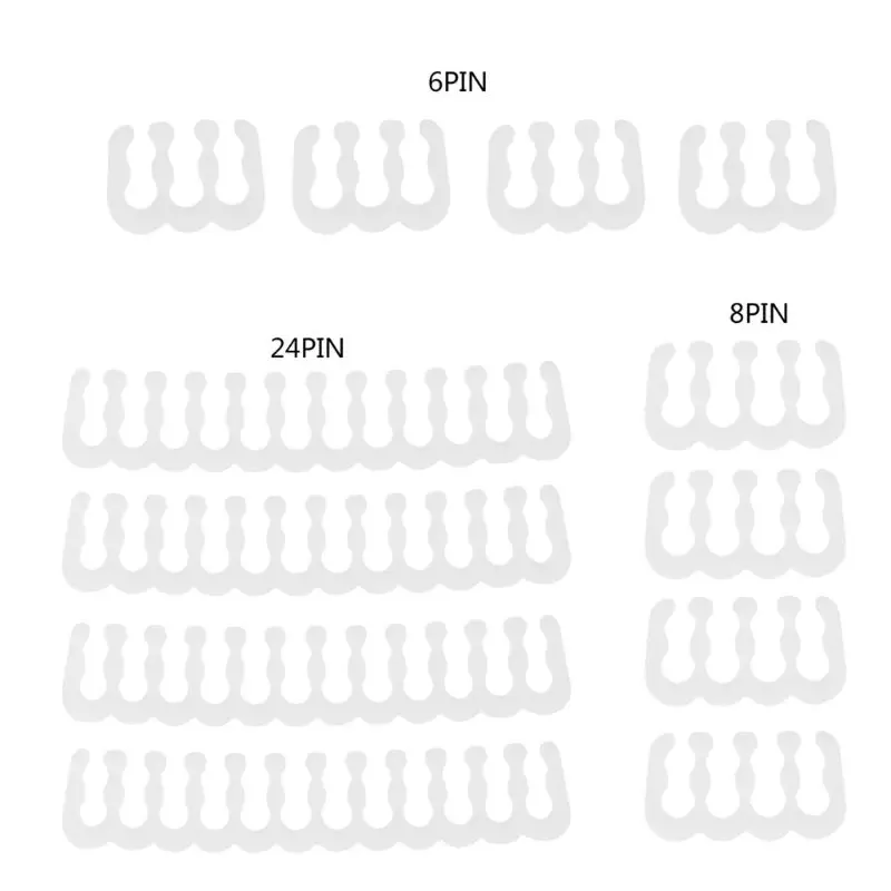 12 шт. расческа/зажим/комод для кабелей 2 5 3 0 мм белый 6/8/24|Компьютерные кабели и